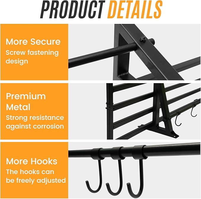 2-Pack 1X4 FT Garage Shelving Wall Mounted Holds Up to 800 Lbs Heavy Duty Wall Shelf, Black Metal Floating Adjustable Wall System Shelves for Garage Storage, Shed