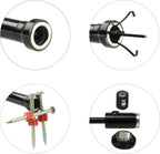 24.4 in Claw Grabber Tool,Bendable Hose Reacher Pickup with LED Light,4 Claw Picking Tool for Garbage Litter Pick Home Sink Drain and Metal Small Items. (Black)