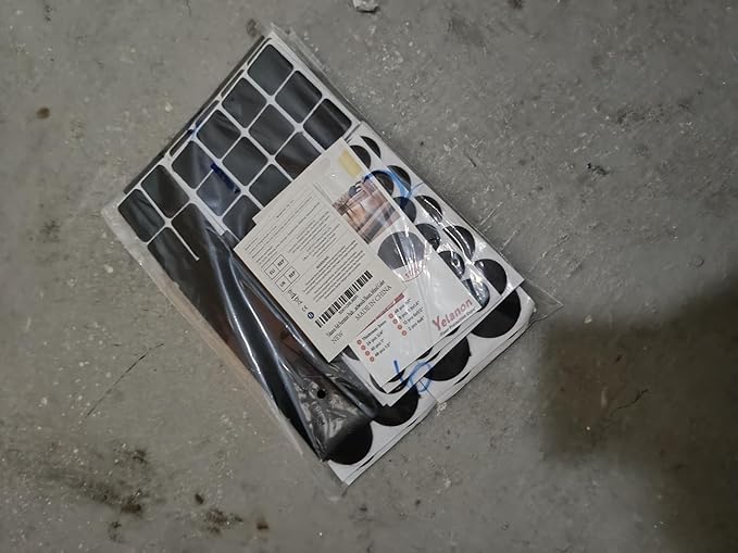 Yelanon Felt Furniture Pads -182 Pcs Premium Felt Pads for Chair Legs Furniture, Floor Protectors for Hardwood Floors,Black & Brown