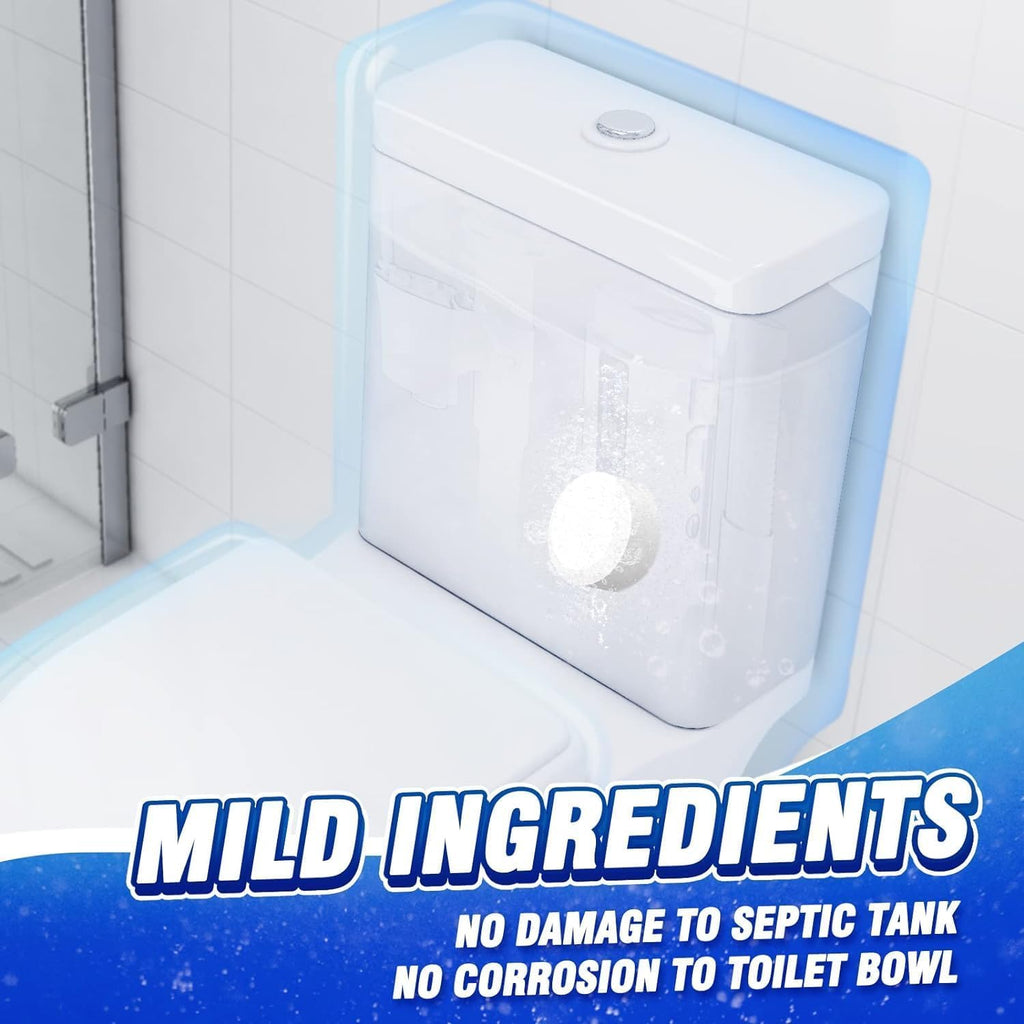 Vacplus Toilet Bowl Cleaners - 24 PACK, Household Toilet Cleaner, Automatic Toilet Bowl Cleaners with Bleach, Sustained-Release Toilet Tank Cleaners for Deodorizing and Descaling, 1.76 Ounces Each