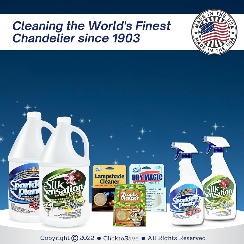 Sparkle Plenty Silk Sensation - Dusting Silk Plant Cleaner Spray No Wipe for Fake Flower & Greenery - Artificial Plant Cleaner Spray No Wipe - Cleaning Leaf Shine for Indoor Plants (160 oz, 2 Pack)