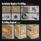 Door Lock Hasp Latch, 90 Degree Solid Iron Safety Packlock Clasp Hasp Lock Latch, Extra Thick Gate Lock Hasp with Screws Brushed Finish (2.24 inch)