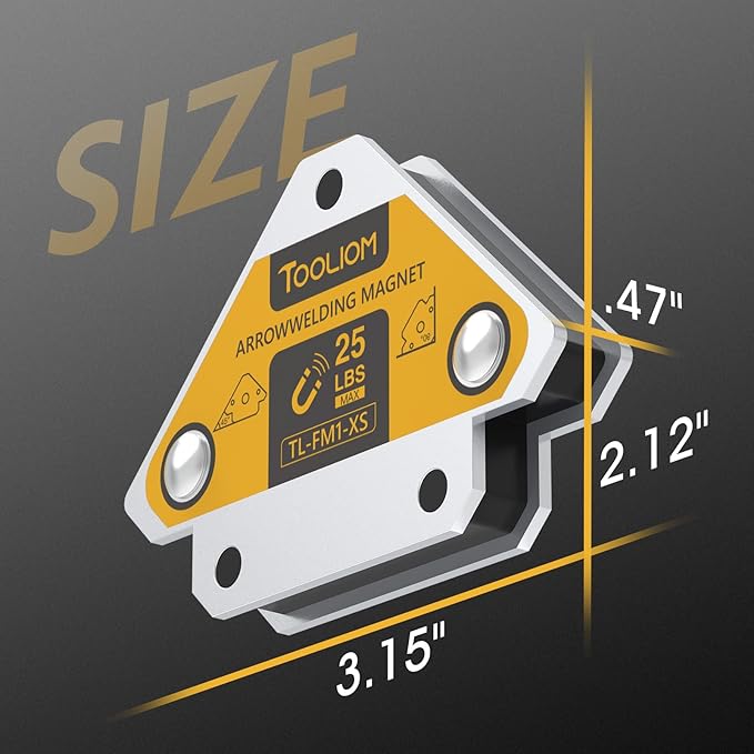 TOOLIOM Arrow Welding Magnets 4pcs 25 LB Strong Hold Magnetic Welding Holder Welder Magnet Set Welding Accessories