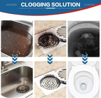 Drain Clog Remover 18 Packs Fast Acting Drain Cleaner Powders for Kitchen Sink Bathroom Shower Bathtub Powerful Pipe Unclogger Clears hair Grease Safe for Pipes