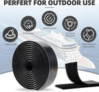 3M Dual Lock SJ3550 1"×6ft Black 1 Pack Reclosable Fastener Mounting Tape Interlocking Mushroom Shaped Strong Adhesive Hook Lock Sticky Tape for Indoor and Outdoor