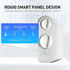 iSpring RO600BN Tankless Reverse Osmosis System Under Sink, 600 GPD Fast Flow RO System, 2.5:1 Pure to Drain Ratio RO Water Filter System, Brushed Nickel Faucet, White