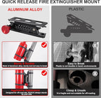 UTV Fire Extinguisher Mount Bracket, Quick Release Fire Extinguisher Mount Holder for Jeep, Offroad Car, UTV Accessories (A)