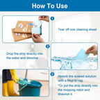 Eco Floor Cleaner Sheets, 60Pcs(Up to 120Load) Plastic Free Hardwood Cleaning Sheets Household Cleaner for Mopping, Safe for Pets & Kids