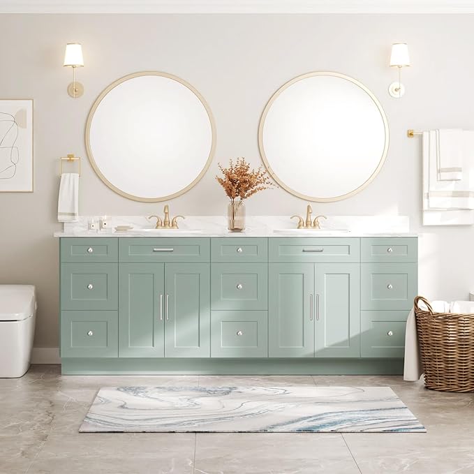 10 Pack Satin Nickel Cabinet Knobs Drawer Knobs Cabinet Pull Handle Timeless Vanity Drawer Pull Handle Classic Cabinet Hardware for Kitchen Bathroom, Screws Included, Nickel-B(1x10)