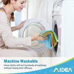 AIDEA Microfiber Glass Cleaning Cloth, 8PK, Premium Microfiber Glass and Window Cleaner, Lint Free Quickly Clean Windows, Glasses, Windshields, Mirrors, Stainless Steel, 12"x12"