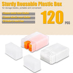 REXBETI Razor Blade Scraper Tool, 4 Pack Razor Scraper Set with Extra 120Pcs Razor Blades- 40Pcs Metal and 80Pcs Plastic Blades, Cleaning Scraper Tool, Cooktop Scraper, Paint Scraper, Glass Scraper