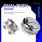 BlueStars 58mm Toilet Push Button Thread Diameter, Dual Push Flushing Toilet Water Tank Button - American Standard - Pack of 2