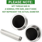 TAISHER 1PCS Stainless Steel Pipe Fittings, 1-1/2" NPT Male x 1-1/2" NPT Female Threaded, 8" Length Nipple Cast Pipe