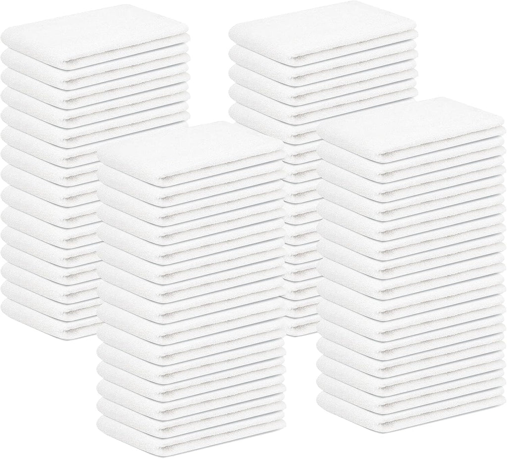 Terry Bar Mop Towels (Value Pack of 60) Size 14"x17" (White) – Absorbent and Durable, Multipurpose Cleaning Rags, Cotton Cleaning Towels, Terry Cloth Rags, Reusable Shop Rags