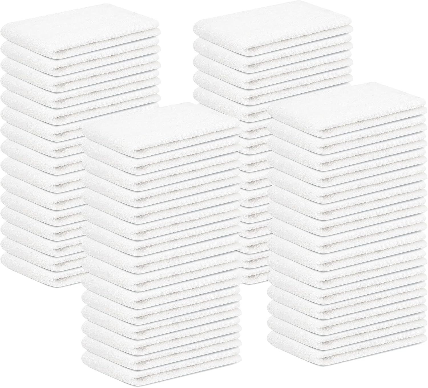 Terry Bar Mop Towels (Value Pack of 60) Size 14"x17" (White) – Absorbent and Durable, Multipurpose Cleaning Rags, Cotton Cleaning Towels, Terry Cloth Rags, Reusable Shop Rags