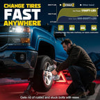 Cordless Impact Wrench 1/2 inch Compatible with Dewalt 20v Battery, 1700 Ft-lbs High Torque Impact Driver with 6Pcs Sockets & Storage Case, Electric Impact Gun with 4-Speed & LED Light