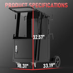 YESWELDER Welding Cart with Large Capacity Lockable Cabinet, for MIG/TIG/Stick Welders and Plasma Cutters, Heavy Duty 360° Swivel Wheels Welding Trolley
