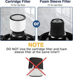 Cabiclean Foam Sleeve Filter for Shop-Vac 90304 90350 90333 Replacement for Most Wet/Dry Vacuum Cleaners 5 Gallon and Above, Compare to Part No.90304, 90585 (2+4)