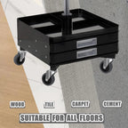 4-Inch Swivel Stem Caster for Rubbermaid Mop Bucket Utility Cart, 7/16-Inch Stem Diameter Rubber Wheel Set of 4, Heavy Duty TPR Weber Grills Shop Vac Replacement Wheels