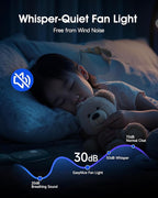 52 Inch Black Ceiling Fan With Lights Flush Mount Dimmable 3 Color Temperatures LED Remote Control 6 Speed Reversible DC Motor 5 Blades Modern Ceiling Fan Design for Indoor or Covered Outdoor