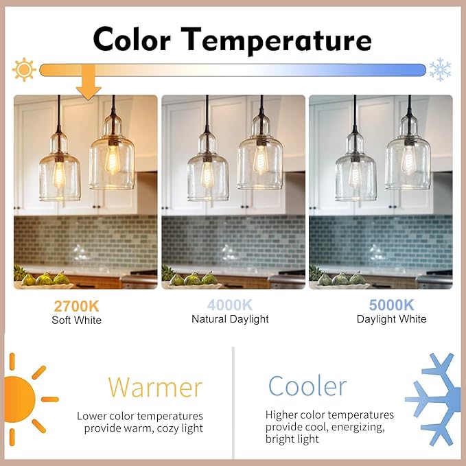 6 - Pack Edison Light Bulbs 60W Equivalent, Dimmable Vintage LED Light Bulbs, E26 Medium Base, ST58, 6W, 600LM, 2700K, 80+ CRI, Antique Decorative Filament LED Bulb