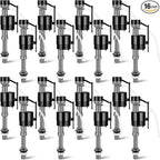 Lasnten 16 Pieces Toilet Fill Valve Toilet Tank Replacement Kit Valve Replacement Kit for Tank and Bowl Water Control