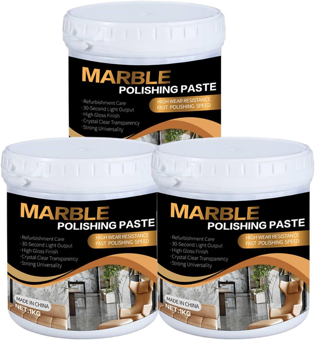 Marble Polishing Paste Kit, Marble Polishing Compound, Countertop Cleaner, Quartz Polish, Sealant & Protector For Marble Countertops, Floors, Walls