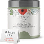 Country Chic All-in-One Chalk Paint for Furniture, Cabinets, Home Decor, Eco-Friendly, Matte Finish, Built-In Primer & Top Coat for Wood, Metal - Sage Advice (sage Green) - 8 oz (237 ml)
