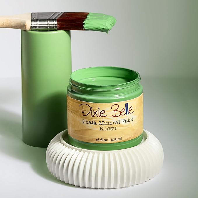 Dixie Belle Paint Company Chalk Finish Furniture Paint - Kudzu (32oz) - Matte Natural Green Chic Chalk Mineral DIY Furniture Paint