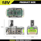 5000mAh High-Capacity Replacement for Ryobi 18V Battery P102 P103 P104 P105 P107 P108, Compatible with Ryobi ONE+ 18V Cordless Power Tools and Charger(Transparent)