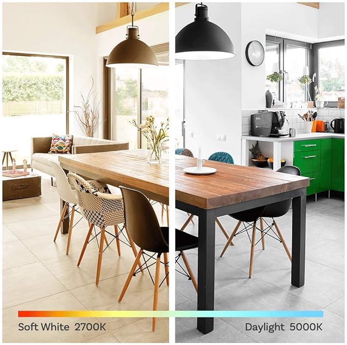 Amazon Basics A19 LED Light Bulb, 60 Watt Equivalent, Energy Efficient 9W, E26 Standard Base, Soft White 2700K, Non-Dimmable, 10,000 Hour Lifetime, 24-Pack