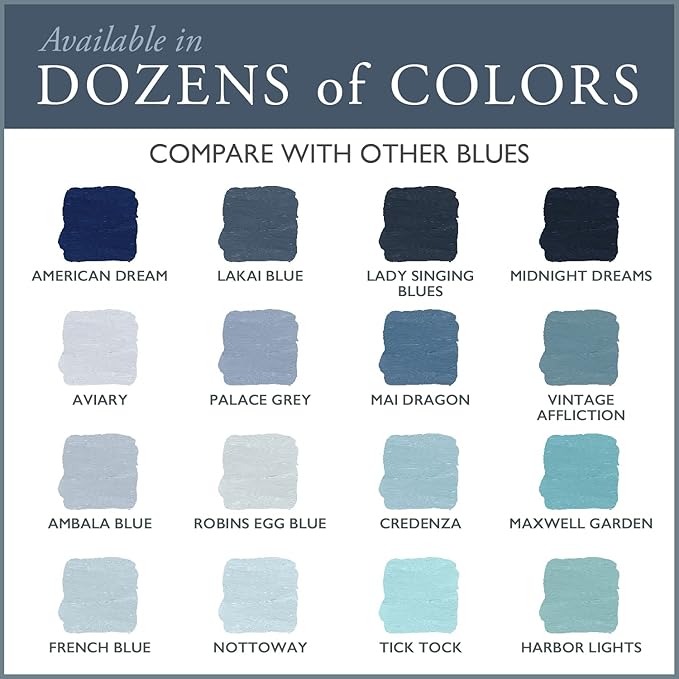 AMY HOWARD AT HOME Chalk-Based One Step Paint for Furniture, Cabinetry, Decor, Finish, and More | No Stripping, Sanding, or Priming | Ultra-Light Base | 32 Ounce | Tick Tock