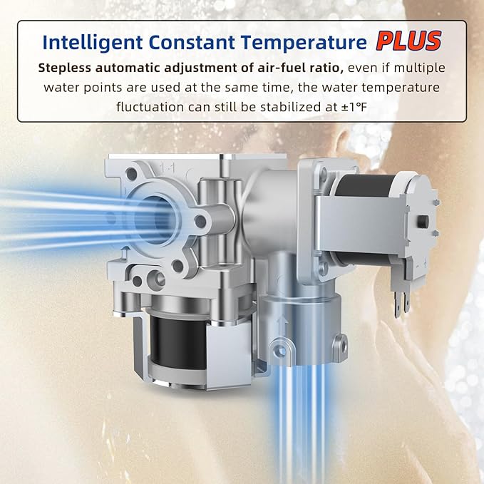 85000 BTU Natural Gas Tankless Water Heater, Max 3.6 GPM, Intelligent Constant Indoor Gas On Demand Water Heater with Freeze Protection, 3/4" NPT, for 2-3 Water Points