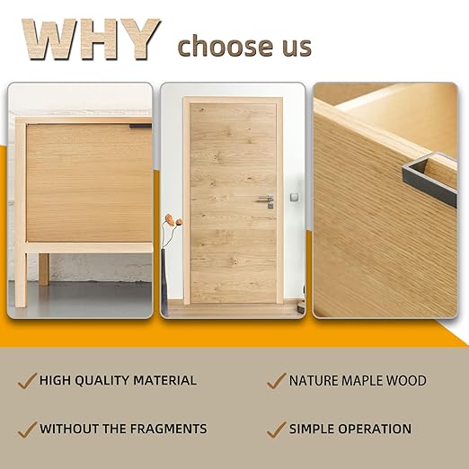 GSCIT Club Maple Edge Banding, 1 inch x 25ft Wood Edge Banding Pre-glued Flexible, Veneer Tape Banding for Cabinet Repair Furniture Restoration