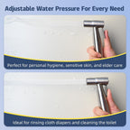 Handheld Bidet Sprayer for Toilet - Bidets for Existing Toilets Adjustable Water Pressure with Bidet Hose for Feminine Wash, Stainless Steel Muslim Shower Jet Spray for Toilet