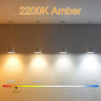 5 Inch E26 Led Bulb Equal 80 Watt, 2200K Amber White Vintage Edison Bulb 6W Dimmable, 800LM T10 T9 Glass Tubular Light Bulbs AC 120V for Chandelier Pipe Pendant Wall Light - UL Cert 6Pack