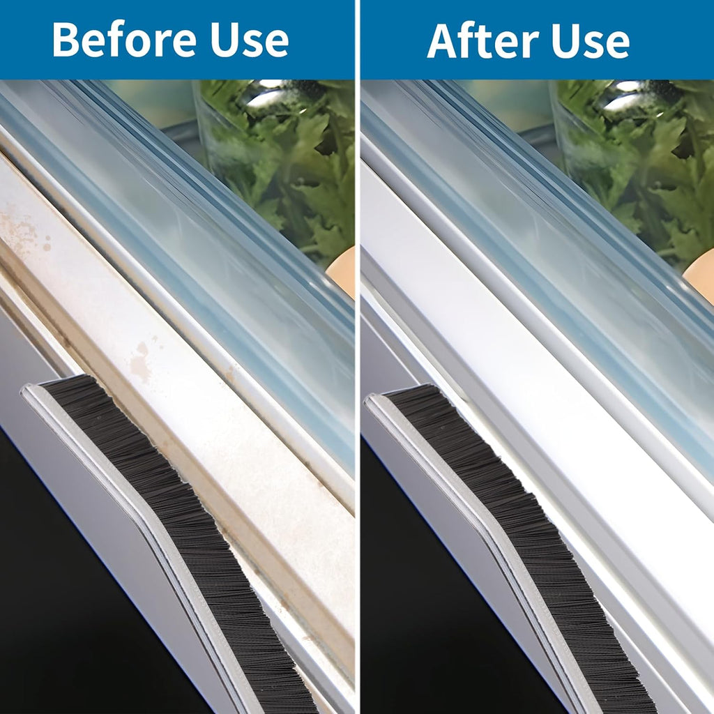 2 Pcs Crevice Cleaning Brush Hard Bristle Gap Brush Multifunctional for Bathroom Household Kitchen Tiles Window Crevice Cleaning Tool (Style 2)