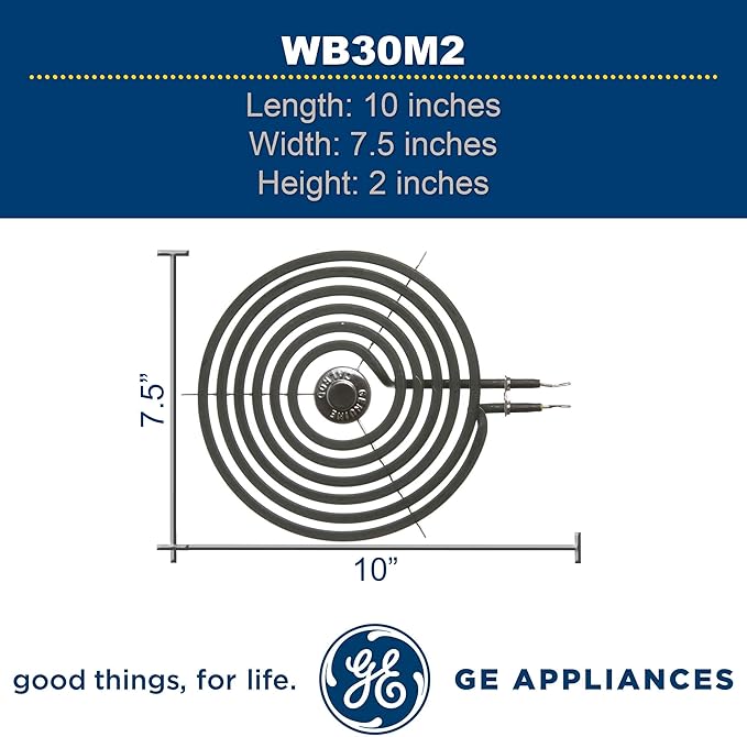 GE WB30M2 Genuine OEM 8" Surface Element Coil for GE Electric Ranges