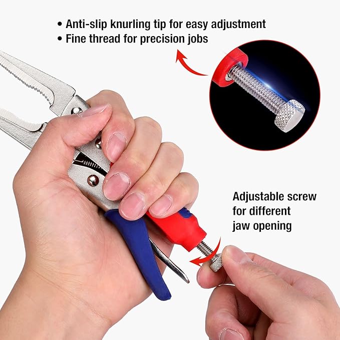 Workpro 3-piece Jaw Locking Pliers (10 Inch Curved Jaw, 7 Inch Curved Jaw, 6-1/2 Inch Straight Jaw)