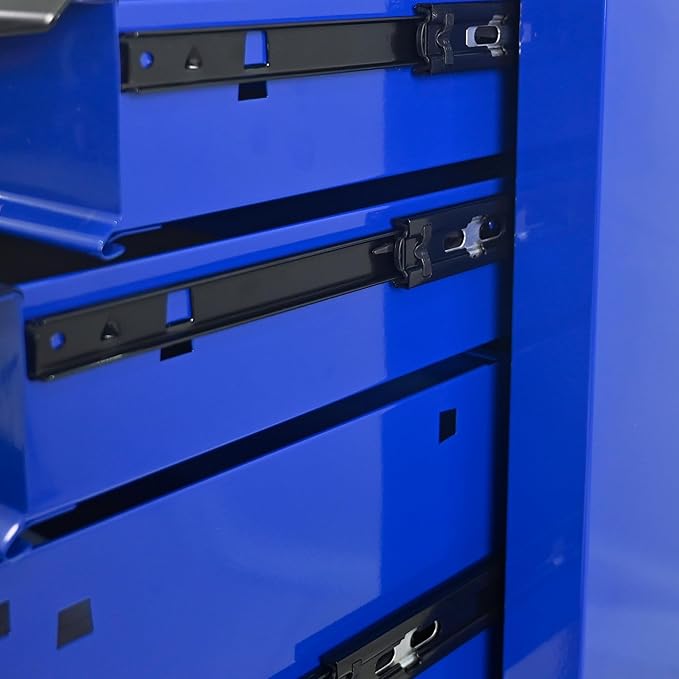 4-Drawer Steel Rolling Tool Cart with Wheels & Handle, Heavy-Duty Tool Chest Storage Cabinet for Garage and Workshop