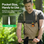 VIVOSUN 3-Pack 6.5 Inch Gardening Scissors Hand Pruner Pruning Shear with Straight Stainless Steel Blades Orange