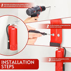 4Pack 2.5LB Fire Extinguisher Mount,fire Extinguisher Bracket for Vehicle,Car, Boat, Truck,Home,fire Extinguisher Holder Wall Mount,fire Extinguisher Hanger (Red)