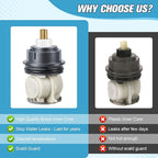 Enhon 2 Pack Shower Cartridge Replacement, RP46463 Cartridge Replacement Compatible with Delta Monitor 17 Series (2006 - Present) Dual Function Shower Faucet Valve, Including Seat and Spring Adapter