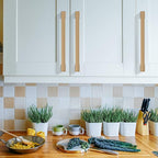 Asidrama 10 Pack 7 Inch(177mm) Hole Centers Champagne Bronze Kitchen Cabinet Handles, Brushed Brass Cabinet Pulls Kitchen Cabinet Hardware for Cupboard Gold Drawer Pulls