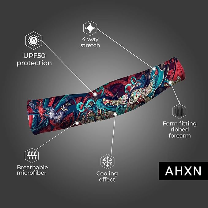 UV Sun Protection Arm Sleeves for Men & Women-UPF 50+ Sports Compression Cooling Sleeve-Unique TATTOO SLEEVE gift