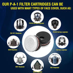 Reusable Half Face and Full Face Gas Mask with Activated Carbon Filter Against Organic Vapor/Dust/Chemical