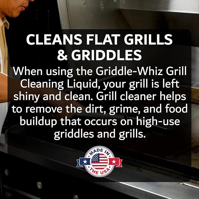 Combo Kit Flat Top Grill Griddle Surface Cleaner, 4-Pack Griddle-Whiz plus Griddles Scraper plus Pumice Stone for Tough Grease & Food Buildups for Griddles & Flat Top Grills