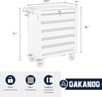 5-Drawer Metal Rolling Tool Chest with Wheels,Tool Storage Cabinet with Locking System，Toolbox with Wheels for Garage, Warehouse, Workshop, Repair Shop (Blue, 5Drawer)