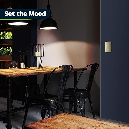 TOPGREENER in Wall Slide Dimmer Switch, for 150W Dimmable LED, 600W Incandescent/Halogen, Single Pole or 3 Way, 120V 60Hz, No Neutral Wire Required, UL Listed, TGDMDS-120-I, Ivory