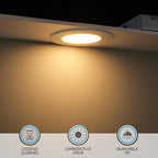 TORCHSTAR 4 Inch Slim Recessed Lighting with Junction Box, Dimmable 10W Ultra-Thin LED Recessed Light, 2700K Soft White, 650LM Basic Series LED Downlight, ETL & Energy Star, Pack of 6
